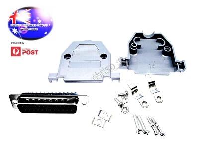 From OZ Quality 1PC DB25 Male Solder Connector With Shell D-Sub 25-PIN 2 Row +FP - Image 1 of 4