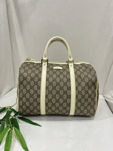 Authentic Gucci Joy Boston Bag GG Coated Canvas Medium - Picture 1 of 17