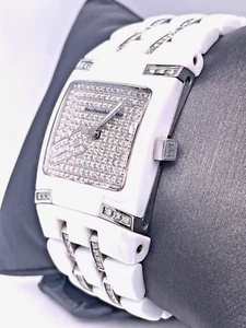 TecnoMarine Black Snow White Ceramic Diamond Watch - Picture 1 of 19