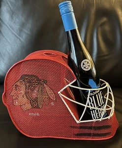 CHICAGO BLACKHAWKS metal mesh helmet wine cork cage bottle holder NHL Hockey - Picture 1 of 9