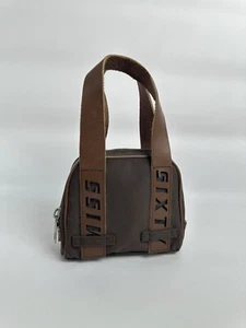 Miss Sixty Mini Brown Handbag - Leather Handles, Nylon, Stylish Design - Picture 1 of 13