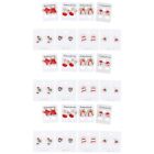  3 Count Christmas Jewelry Accessory Ear Stud Holiday Earings Earrings Fashion