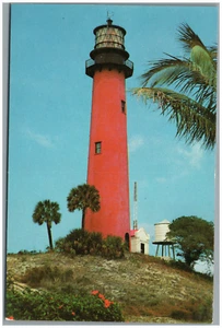Jupiter Inlet Leuchtturm Fort Lauderdal Florida FL Chrom Postkarte - Bild 1 von 2