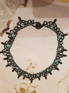 Handmade beaded necklace 17" hemitate beads - Picture 1 of 3