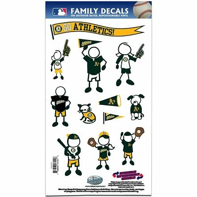 Oakland Athletics A's  Outdoor Rated Vinyl Family Decals MLB Licensed Baseball - Image 1 of 3