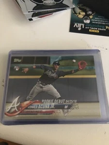 2018 Topps Update Rookie Debut Ronald Acuna Jr. Braves RC - Picture 1 of 1