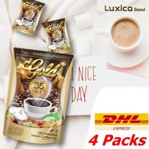 4x Luxica Gold Instant Coffee Mix 35 in 1 Herbal Anti-oxidant control weight - Picture 1 of 11