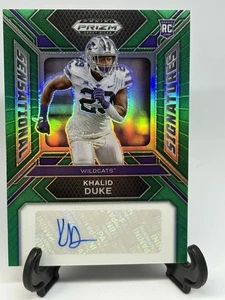 2024 Panini Prizm Draft Pick Green Prizm Sensational Signature Khalid Duke RC SP - Bild 1 von 12