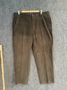 Brooks Brothers 346 Corduroy Pants Mens 38x30 Green Clark Fit Cotton Trousers - Picture 1 of 7