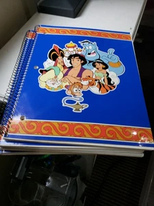 Lot of 4 New Vintage Aladdin Spiral  Notebook  Disney 90's LOOK! - Picture 1 of 4