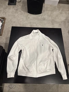Vintage Polo Ralph Lauren Full Zip Sweatshirt Jacket White XL - Picture 1 of 8