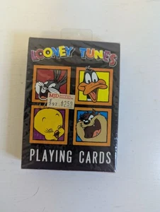 Vtg Looney Tunes Playing Cards Sealed Pack Daffy Tweety Bugs & Taz - Picture 1 of 7