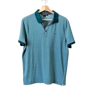 Polo uomo Michael Kors blu a contrasto manica corta media preppy ottima - Foto 1 di 6