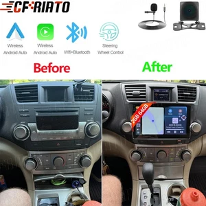 For 2008-2013 Toyota Highlander Apple Carplay Car Stereo Radio Android 15 GPS BT - Bild 1 von 14