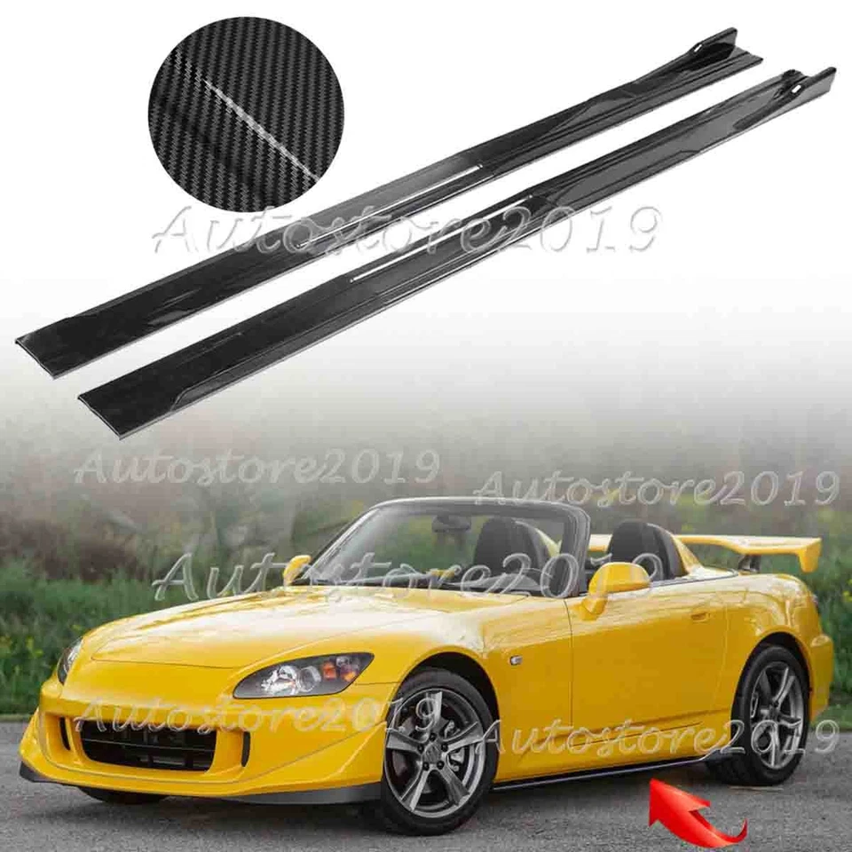 For Honda S2000 Side Skirt Extension Lip Body Kits Carbon Fiber Painted Carbon Foto 1 de 4