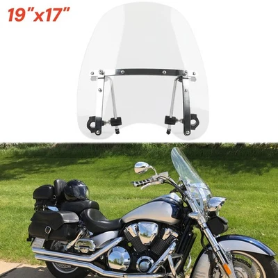 Parabrisas grande para moto Honda VTX1800T 19"x17" 7/8" 1" barra Foto 1 de 4