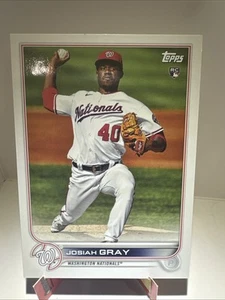 2022 Topps Washington Nationals WAS-3 Josiah Gray quasi nuovo Rookie RC - Foto 1 di 2