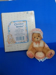 Cherished Teddies November "NICOLE" Bear Figurine "Thanks For Friends" NIB/COA - Picture 1 of 6