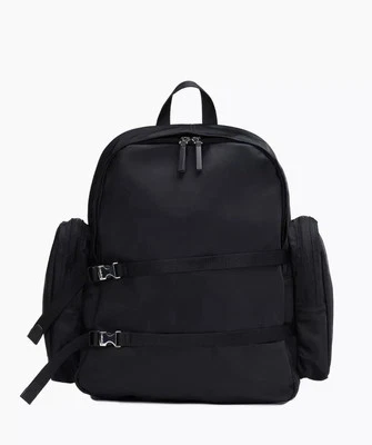 CALVIN KLEIN CK NYLON LARGE DUAL ZIP COMPARTMENT BACKPACK LAPTOP BAG BLACK - Image 1 of 4