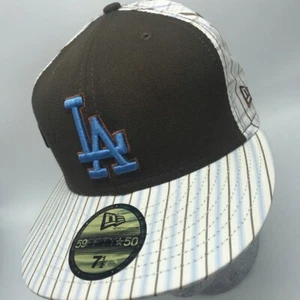 Herren New Era Cap Braun | Weiß Nadelstreifen LA Dodgers 59FIFTY LIMITED EDITION - Bild 1 von 9