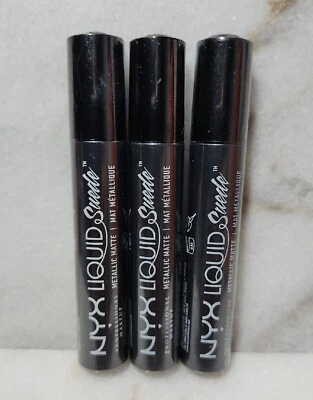 Lot Of 3-NYX PROFESSIONAL  Liquid Suede Metallic Matte Lipstick, LSCL40 Go Rogue - Image 1 of 2