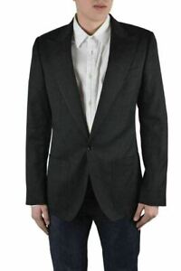 Dolce & Gabbana Men's Dark Gray Wool Silk One Button Blazer Size US 38 IT 48