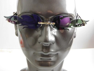 #Adulto #Unisex #Novedad #FireFlame #Sin montura #Espejo #Púrpura #Gafas de sol #Metal Foto 1 de 3