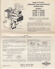 Vintage 1972 Briggs & Straton Engine Instruction Booklet Model 60100 61100 80100
