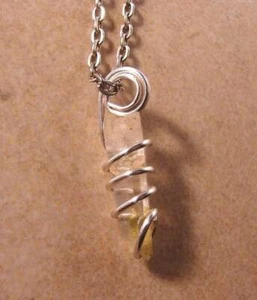 DELPHI ORACLE QUARTZ PENDANT SILVER COPPER SPIRITUALITY LOVE 24 - Picture 1 of 3