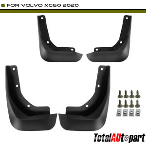 4x Front & Rear Splash Guards Mud Flaps Mudguards Fender for Volvo S60 2019-2021