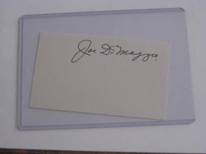 Joe DiMaggio - Carta indice vintage grande audacemente autografata - Beckett (BAS) LOA - Foto 1 di 4