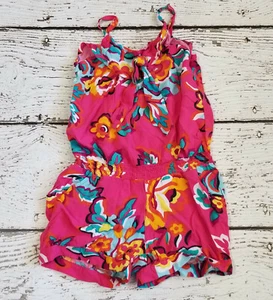 CHILDREN'S PLACE 8 Girls Pink Floral Romper One Piece DC-TT20 - Picture 1 of 4