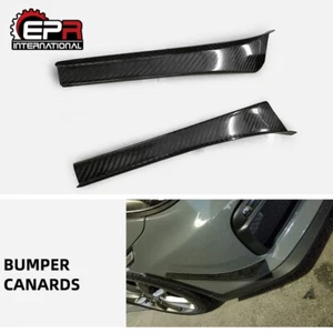 ZR Style Carbon Fiber Front Bumper Canard Kits For 13-16 Porsche 981 Cayman GT4 - Picture 1 of 3
