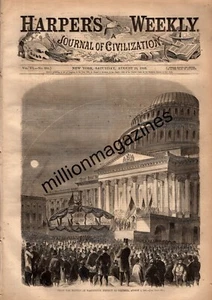 1862 Harpers Weekly August 23 Original Issue - Gen. McCook is murdered -Salem AL - Picture 1 of 1