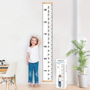 Baby Growth Height Chart Handing Ruler Wall Decor for Kids, Canvas Removable He - Picture 1 of 9