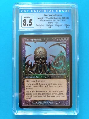 FOIL 🌈💀 Necromancer 💀🌈 Deckmasters | Vintage 2001 MTG | NM++/Mint! CGC 8.5! - Image 1 of 2