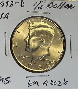 1993-D Clad Kennedy Half Dollar - Picture 1 of 2