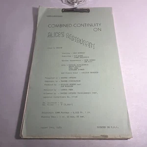 1969 Alice’s Restaurant Original Filmskript Kontinuität: Arlo Guthrie, P. Quinn - Bild 1 von 14