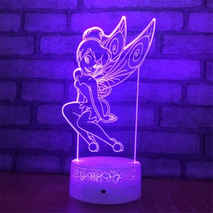 Angel 3D Night Light 7 Color Change LED Desk Lamp Touch Room Decor - Picture 1 of 7