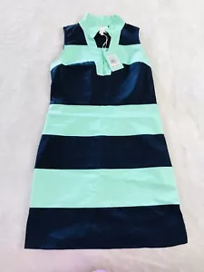 NWT Sail To Sable Striped Classic Tunic Shift Navy Green Sailing Dress XS $198 - Picture 1 of 3