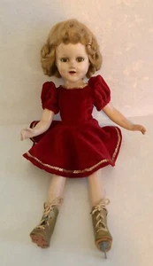 SONJA HENIE Skater 1939 Madame Alexander Doll Red Velvet Gold Skates Composition - Picture 1 of 20