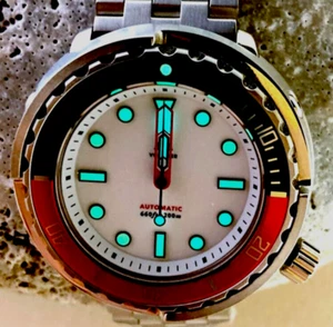 MOD NH38 TUNA DIVER NO-DATE Coke Skeletal Combat Milsub Sapphire Engineer Marina - Picture 1 of 19
