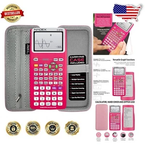 Sleek Pink Solar-Powered Scientific Calculator for College & High School Use - Picture 1 of 11