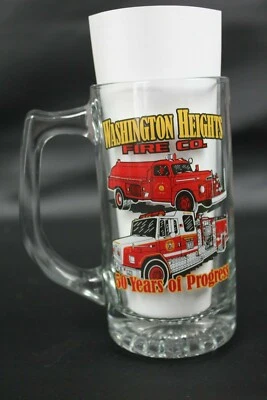 Taza de cerveza 50 aniversario del Departamento de Bomberos de Nueva York de Washington Heights Foto 1 de 4