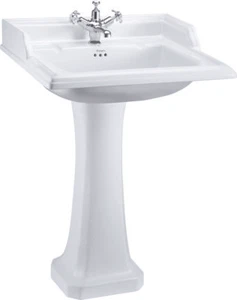 Burlington Classic 65cm Basin & Pedestal B15 & P6 - Picture 1 of 6