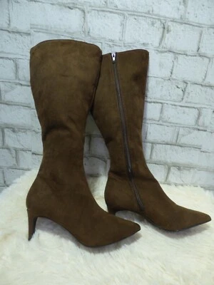 $160 Alfani шаг гибкий коричневый замшевый колена шпилька каблука ботинки 6,5 новый A527 - Изображение 1 из 4