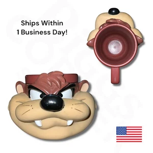 Vintage Looney Tunes TAZ Tazmanian Devil 3-D Mug Cup Face 1993 Warner Brothers - Picture 1 of 11