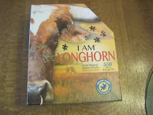 Factory Sealed - "I Am Longhorn" Madd Capp 550 Piece - Head Shaped Puzzle - Picture 1 of 6