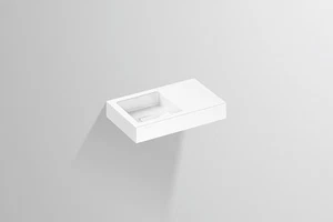 Alape Waschtisch WT.QS525.L, rechteckig B: 525mm H: 94mm T: 325mm, weiß, - Bild 1 von 1