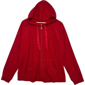 Nueva sudadera con capucha tórrida para mujer 3 roja pesada Hacci cremallera salón ropa para dormir acogedora cómoda - Imagen 1 de 15